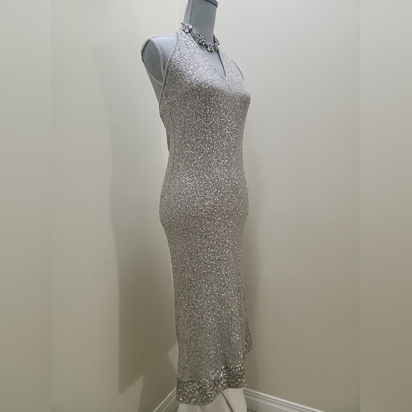 Donna Karan Sequins Long Dress With Lining Inside good condition size medium - Picture 5 of 10